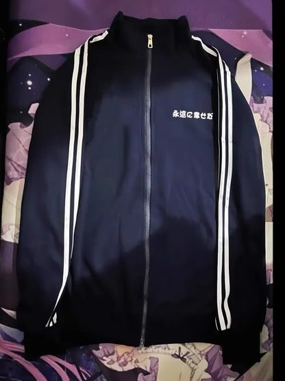 Black Cute Sweatshirts Coat Women's Clothing Stand Neck Zipper Jackets Y2k Tops Fashion Casual Hoodies Ropa Mujer Chic 986 Dark Blue