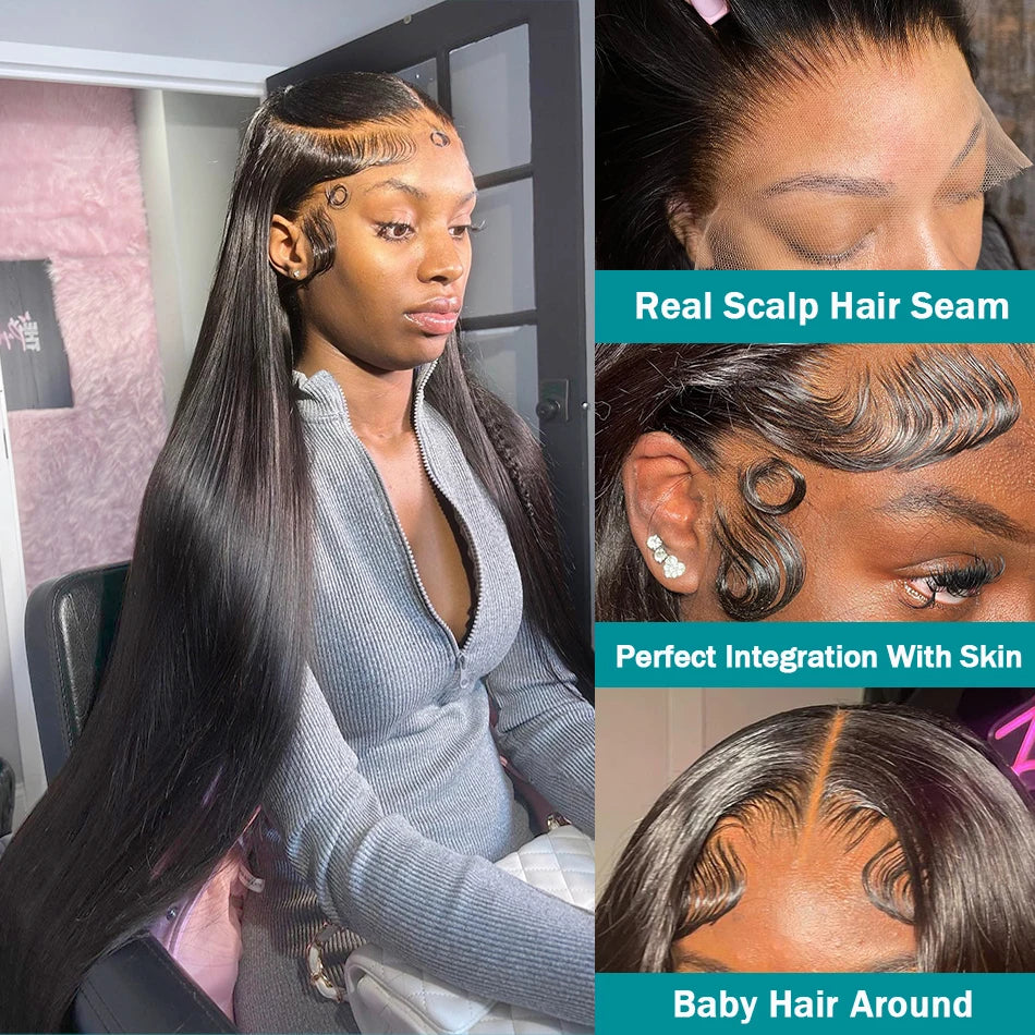 360 Full Lace Frontal Wig 13x6 Straight Glueless Lace Front Wig Brazilian Human Hair Wigs For Black Women 13x4 Lace Wig