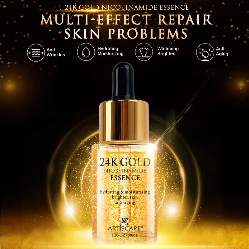 ARTISCARE 24K Gold SkinCare SET Face Cream Moisturizing Serum Dark Circles Essence Korean Skin Care Products