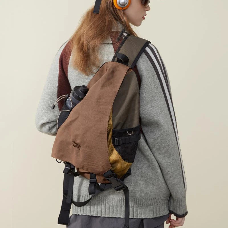 New Y2k Portable Light Nylon Crossbody Bag Trendy Rucksack Travel Shoulder Bag Casual knapsack Outdoor Sports Unisex Chest Packs