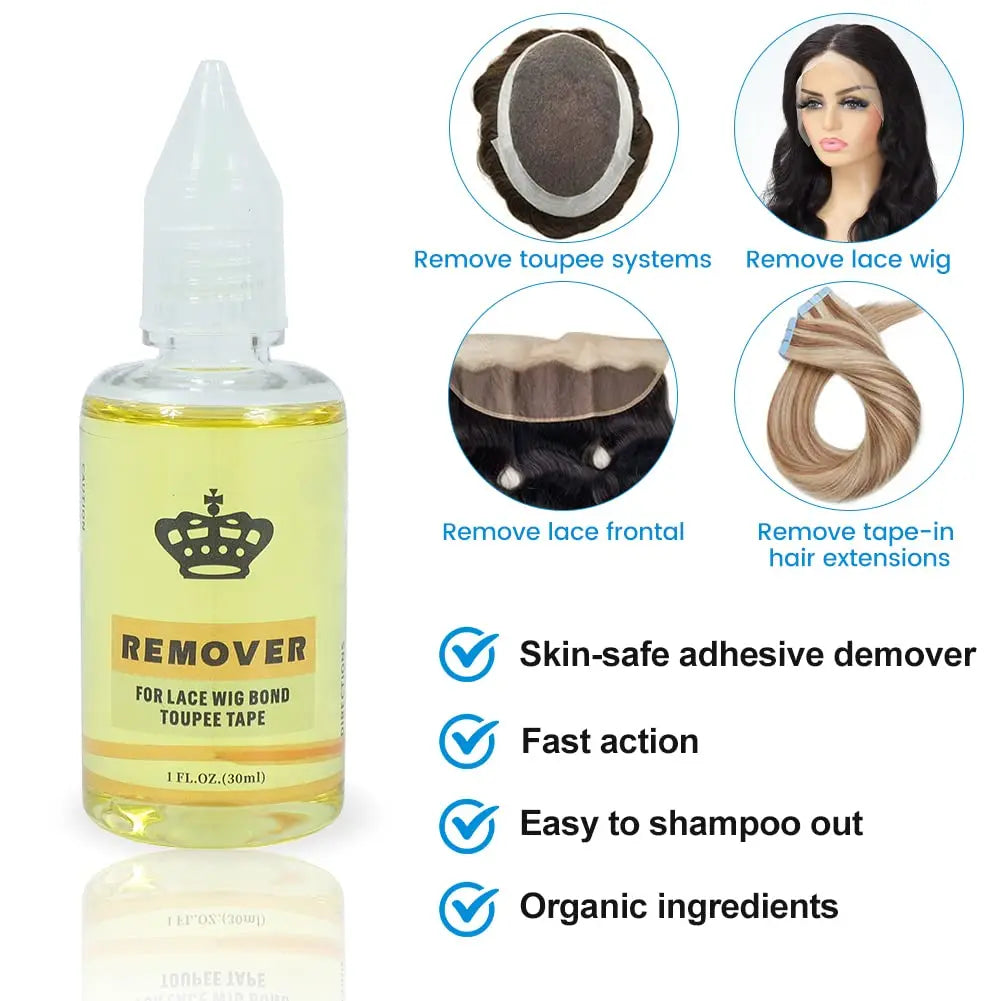 2pcs Wig Glue Strong Hold Lace Glue and Lace Glue Remover Set,Waterproof，securely，Safe Lace Front Wig Glue and Remover