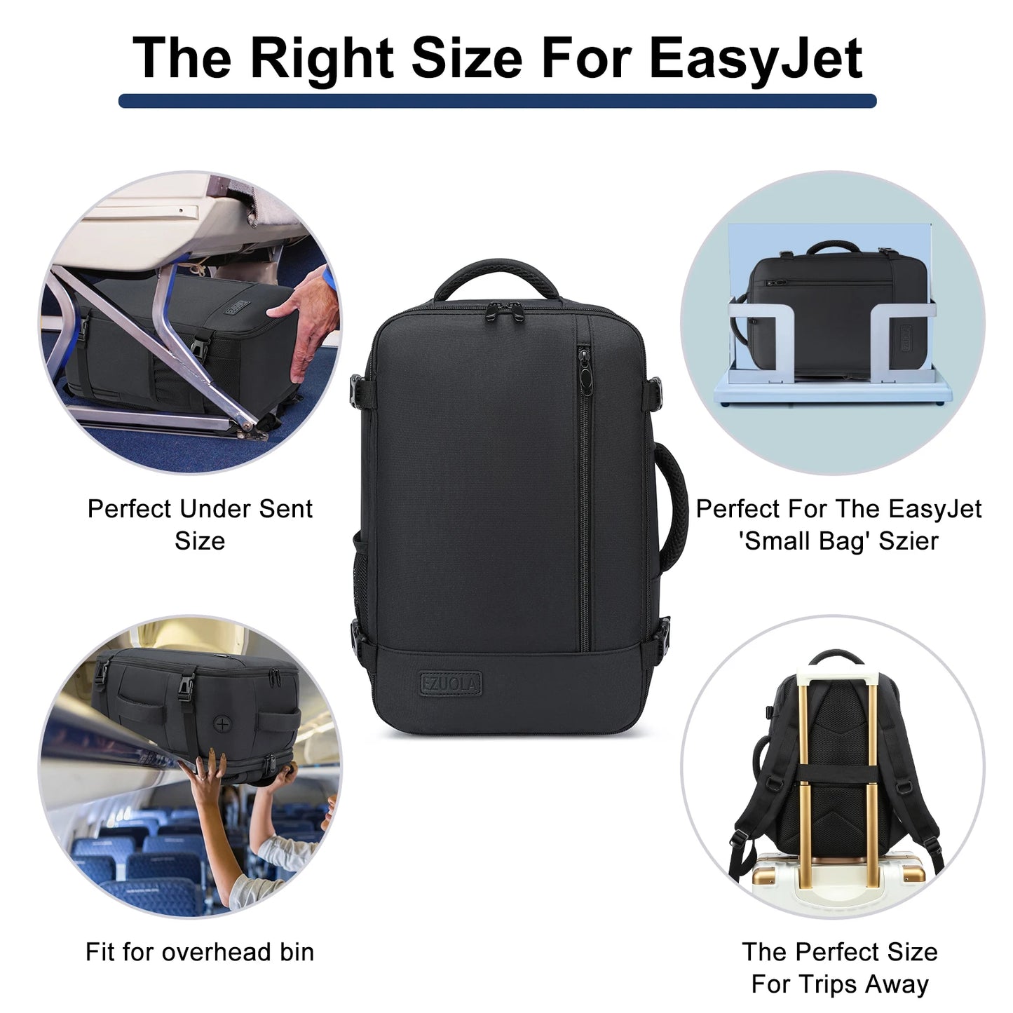 travel backpacks 40x20x25 ryanair Hand luggage with laptop compartment portable luggage students business people school cabinbag