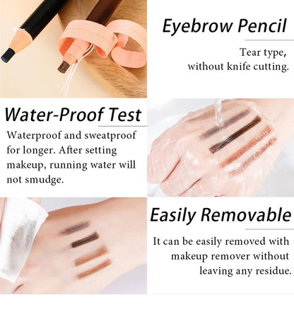 Eyebrow Pencil Waterproof Eyebrow Enhancers Long Lasting Brow Cosmetics Professional Makeup Brow Lift Feather Eyebrow Pencil