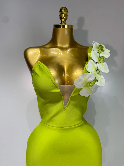 Women New Designer Bodycon Bandage Luxury Birthday Party Dress Elegant V Neck Appliques Maxi Long Celebrity Evening Prom Gowns