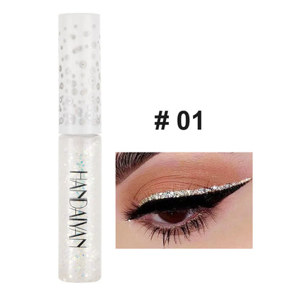 12 Colors Shiny Eye Liners Cosmetics For Women Pigment Silver Rose Gold Color Glitter Liquid Eyeliner Metallic Colorful Makeup 01