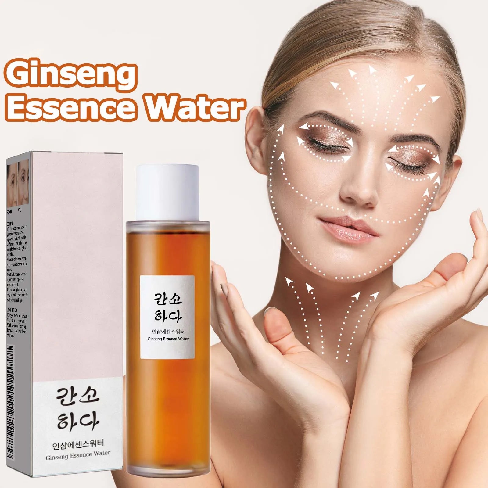 Ginseng Face Essence Moisturize Lighten Fine Line Smooth Restores Dry Dull Skin Brighten Serum Hydrating Facial Care Toner