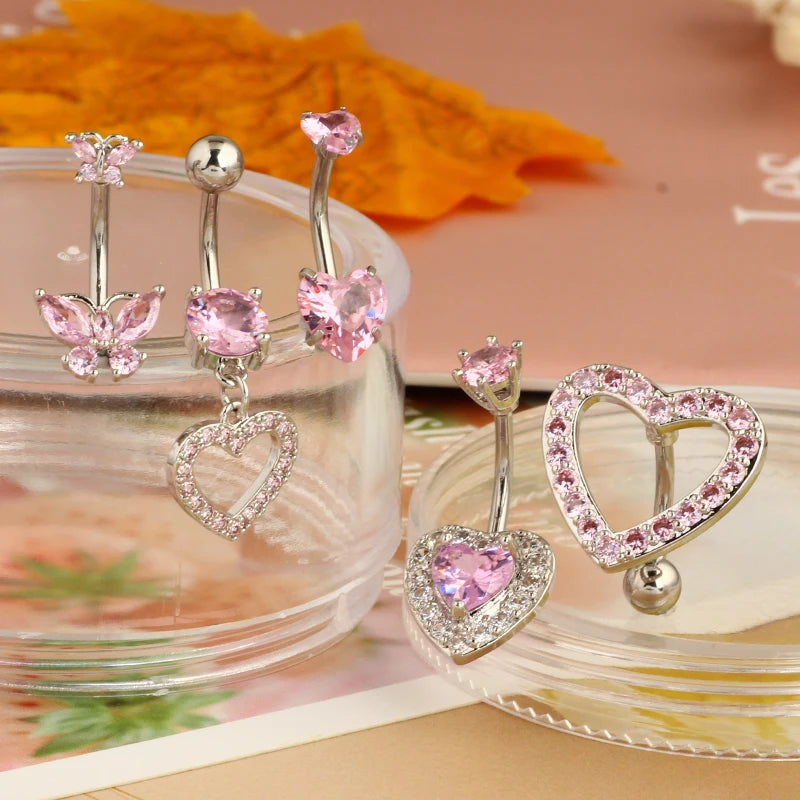 5PCS Cute Dangle Belly Ring Pack 14G Navel Piercing Bulk Sexy Belly Ring Set Belly Button Ring Lot Pircing Ombligo Jewelry style8