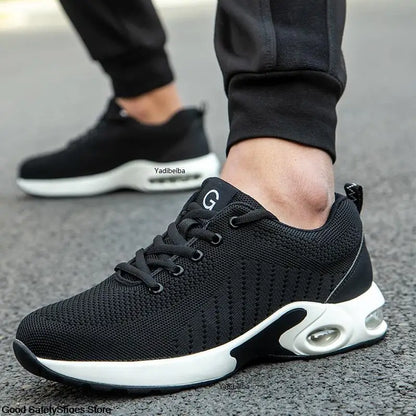 Steel Toe Safety Shoes Men Women Security Protection Work Shoes Lightweight Safety Boots Air Cushion Indestructible Shoes - Badiee Stylez