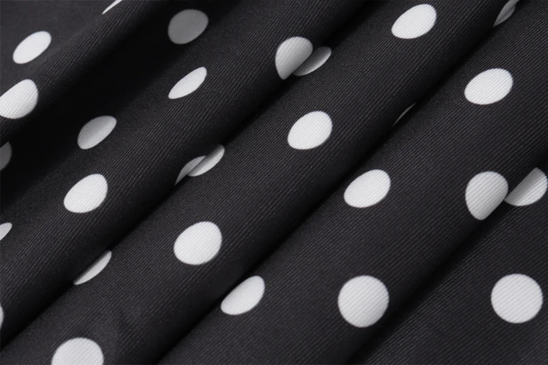 Candyhot Polka Dot Elegant Off Shoulder Sleeveless Backless High Waist Halter Mini Dress Y2K Summer Fashion Club Party Vestidos