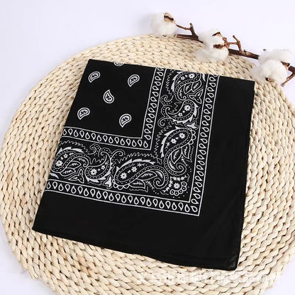 New Fashion Hip Hop Bandana Square Scarf Black Red Headband Printed for Boys/Girls Hair Accessories Hair Scarf Badiee Stylez