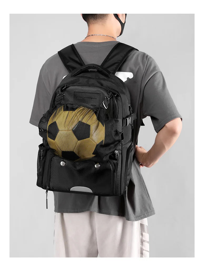 basketball sports backpack with shoe compartment man soccer bag boys football school bag black large capacity school backpack