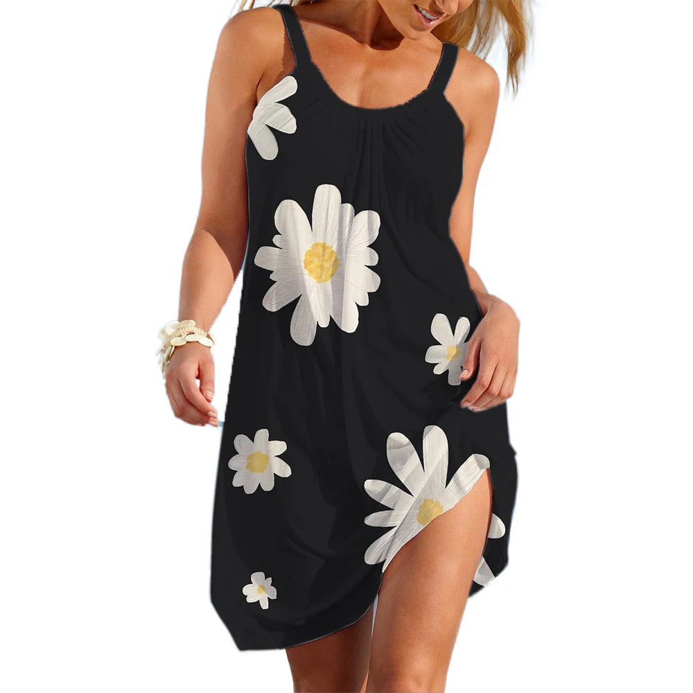 Ethnic Style Women's Slip Dress Bohemain Beach Skirt Summer Woman Casual Clothing Daily Wear Loose Dresses Lady Cool Holiday Top ddq-d1624