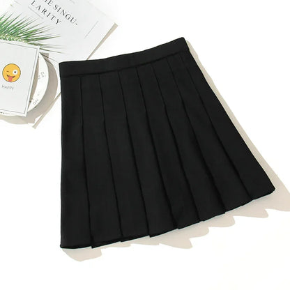 Black High Waist Mini Skirts Punk Pleated Vintage Skirt Gothic Streetwear Cross Print Pleated Women Skirts Lolita Harajuku Skirt 8714-3HS