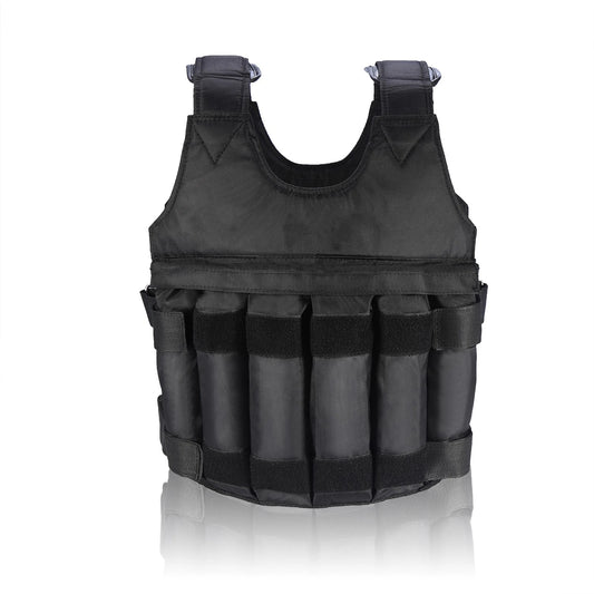 Fitness Weighted Vest with 12 Pouches for Sand or Steel Plates, Made of Durable Oxford Fabric, for Weight Loss and Exercise Default Title