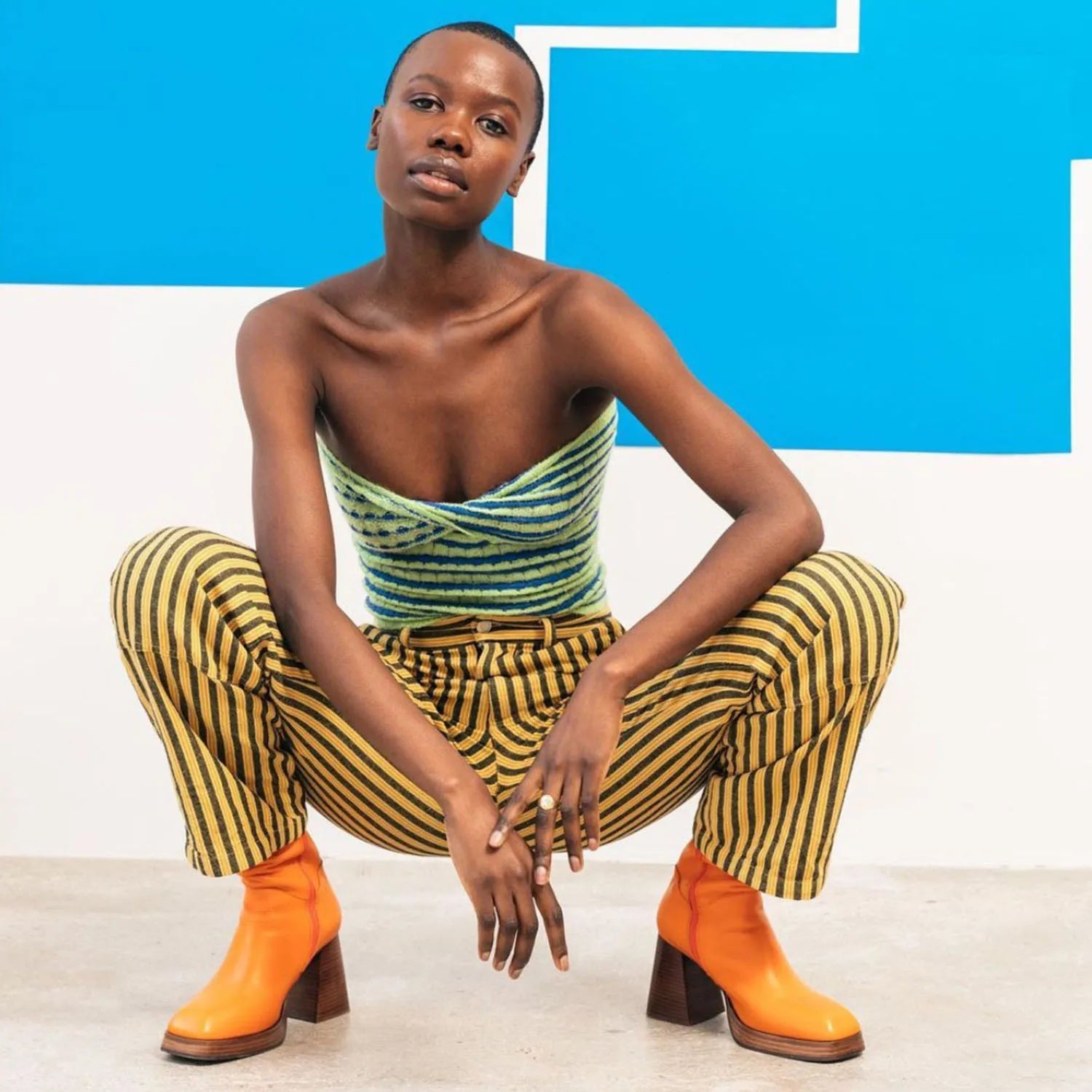 Striped Knitted Tube Top Women Off Shoulder Summer Sexy Strapless Bodycon Tank Crop Top Party Club Wear Camisole Yuqung