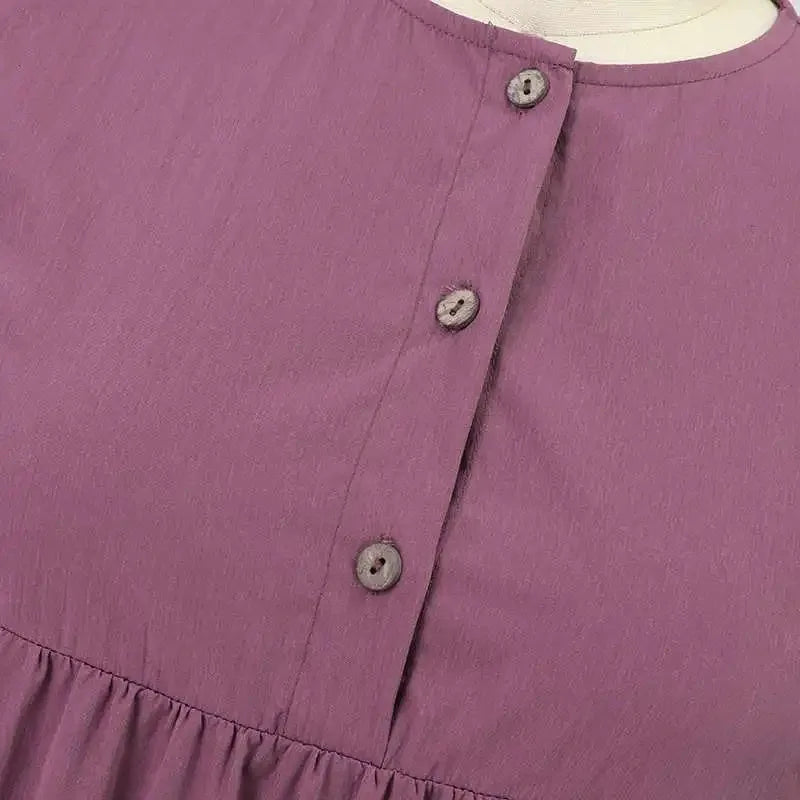 Stylish Casual Robe Bubble Sleeve Dress