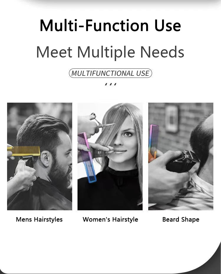 Salon Professional Electroplated Comb Barber Comb Stylist Styling Tool Accessories Salon Anti-static Hair Cut Comb