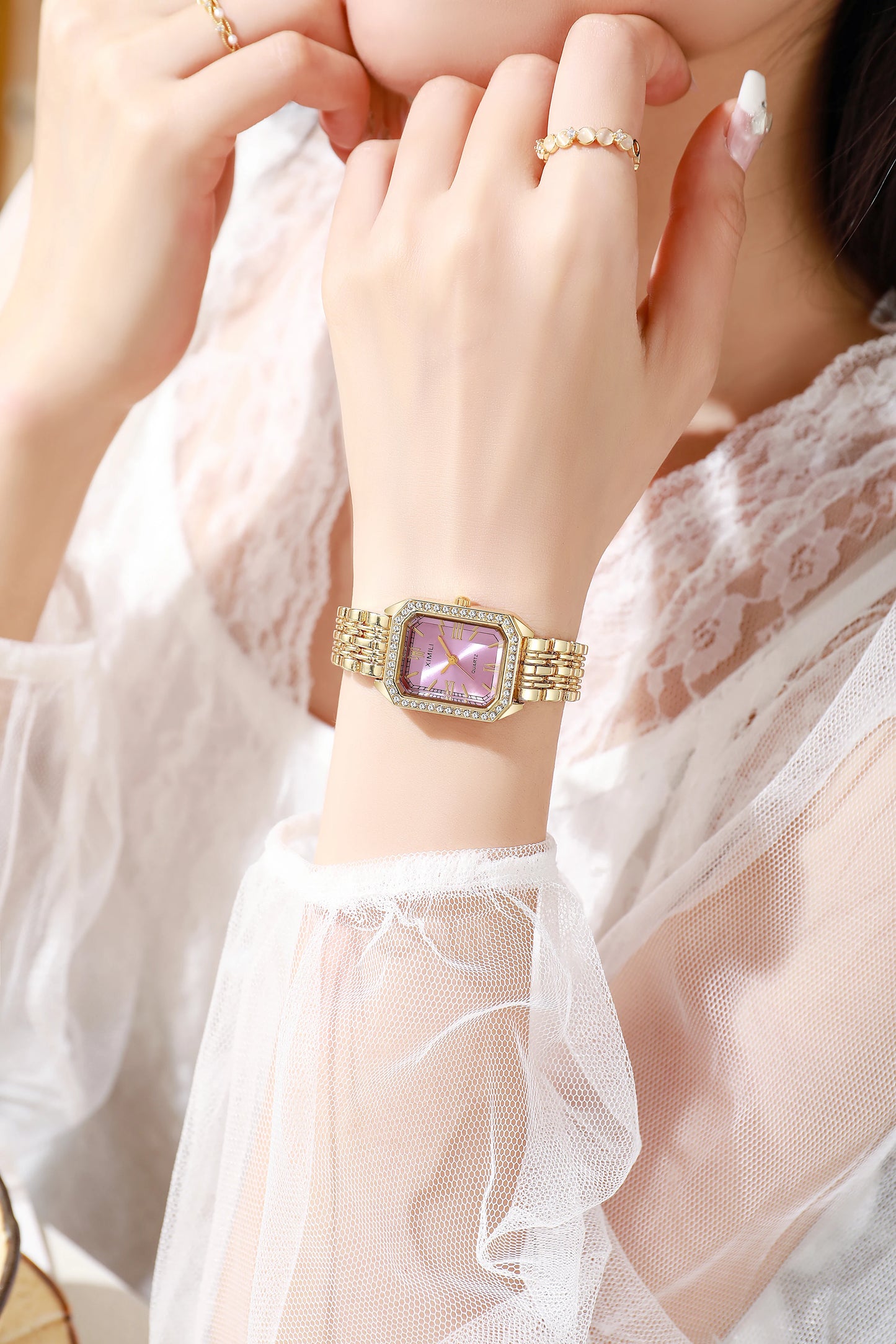 New High-end Luxury Ladies Watches Elegant Diamond Jewelry Quartz Bracelet Wristwatch Gifts for Women 2025 Fashion Dress Watch