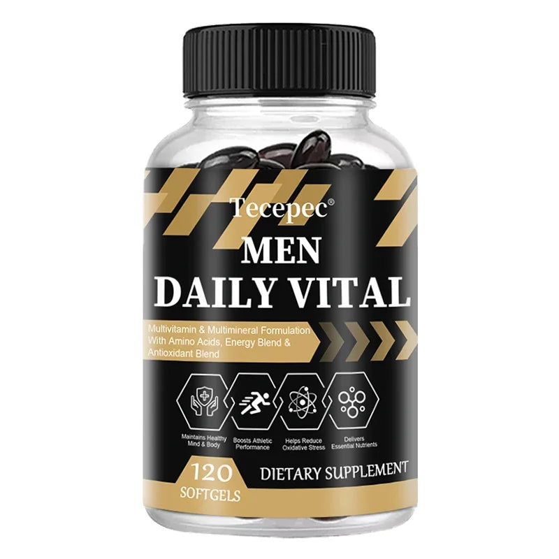 Men's Daily Fitness Advanced Formula with Vitamins, Minerals, Sports Blend, Energy and Antioxidant Blend, Nutritional Supplement 120 count-1 bottle