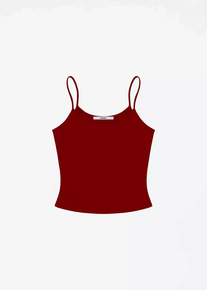Tank Summer Women's Solid Color Slimming Stretch Fitness Camisole Basic Sports Bra Skin-Friendly Yoga Top Red