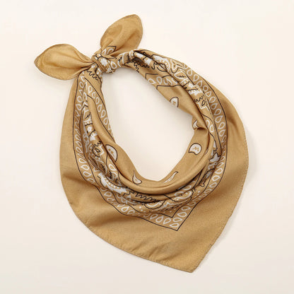 Bohemian Print Bandana Paisley Printed Headbands Hiphop Kerchief Outdoor Unisex Headband Wrist Wraps Face Mask Handkerchief FJ836-04