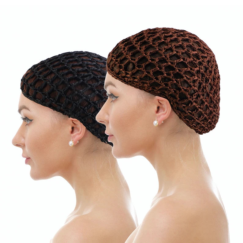 2/3PCS/LOT Hair Net Sleeping Cap Daily Use Breathable Mesh Crochet Hair Net Hair Care Cap Mesh Cap Dome Cap Turban Hat Badiee Stylez