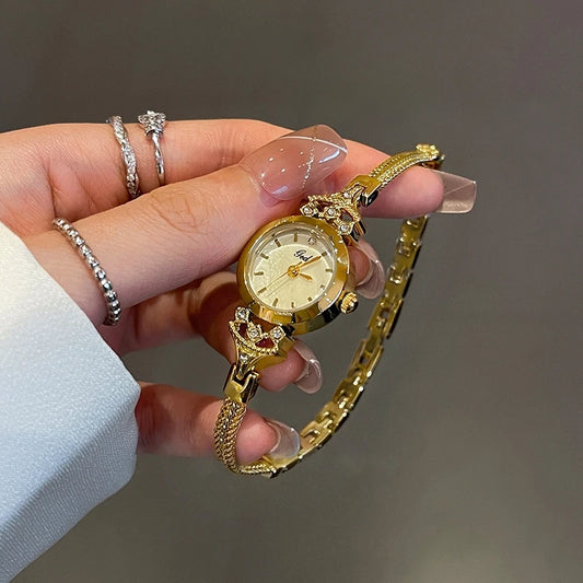 New Elegant Women's Watch Luxury Slim Gold Bracelet Watch Fashion Ladies Quartz Wristwatches Clock Gifts For Woman montre femme