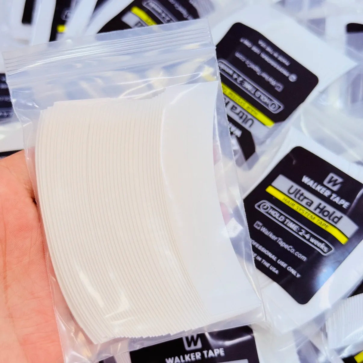 36/72/108 Pieces of White Super Shaped Lace Front Curved Double-sided Wig Adhesive