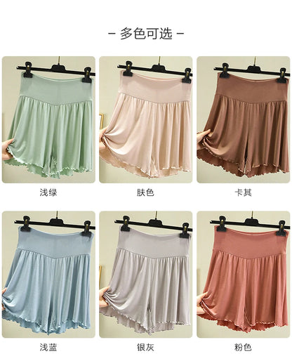 Modal Summer Shorts Sleep Bottoms Women Pure Color Casual Sleepwear Pants 2023 Loose Short Home Wide Leg Pants