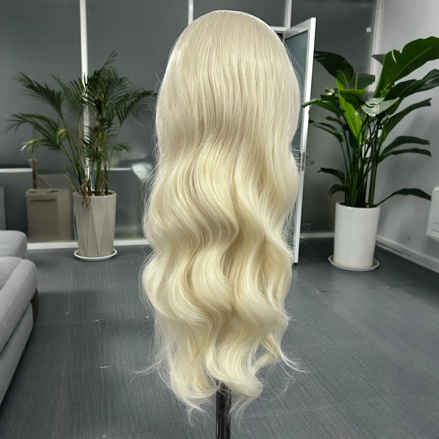 Platinum Blonde Long Wavy Synthetic Wig Free Part Loose Wave Natural Curly 13X4 Lace Front Wigs for Women Daily Party Cosplay Badiee Stylez