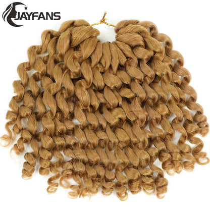 1- 5 Packs 8 inch Jumpy Wand Curl Jamaican Bounce Crochet Hair Natural Black Wand Curls Crochet Hair Short Curly Crochet Braids Badiee Stylez