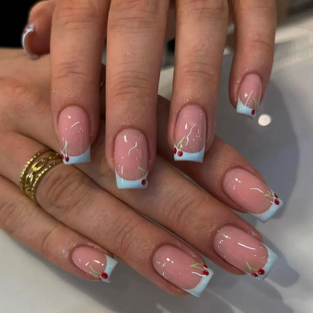 24pcs Manicure Long Almond False Nails Stiletto Ballerina Fake Nials Detachable Halloween Bat French Nail Tips DIY SN237