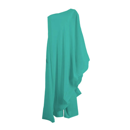 Women One Shoulder Jumpsuit Ruffle Long Sleeve Elegant Solid Aysmmetric Fashion Autumn Rompers Casual Party Club Jumpsuits 2024 Badiee Stylez