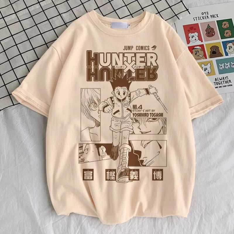 Hunter X Hunter T-shirt Women Kawaii Harajuku Aesthetic Anime Breathable Gothic T-shirt Comfortable Aesthetic Anime Grunge Punk