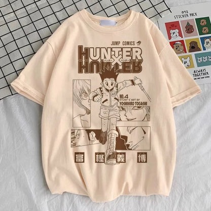 Hunter X Hunter T-shirt Women Kawaii Harajuku Aesthetic Anime Breathable Gothic T-shirt Comfortable Aesthetic Anime Grunge Punk