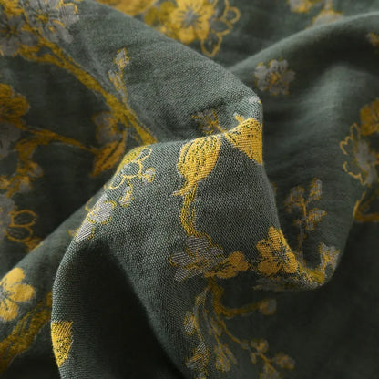 Chinese Style Women's Pajamas, Pure Cotton, Retro Color, Woven Jacquard, Home Clothing, Long Sleeves Trousers, Diagonal Collar