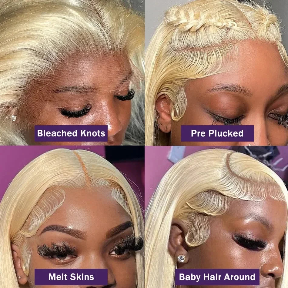 Wiggogo 613 Hd Lace Frontal Wig 13X4 13X6 Hd Lace Wig Blonde Lace Front Human Hair Wigs Straight Lace Front Wigs Human Hair