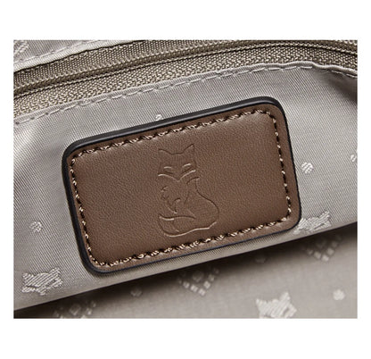 FOXER Monogram Women Shoulder Tote Bag 2025 Fashion Commuter Female Large Crossbody Purse for Mom