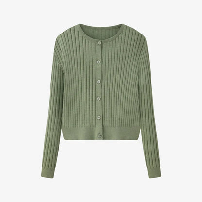 AS 2025 spring summer linen shirt + dress collection high quality print linen and knitting cardigan woman outfit Green knitted Cardi