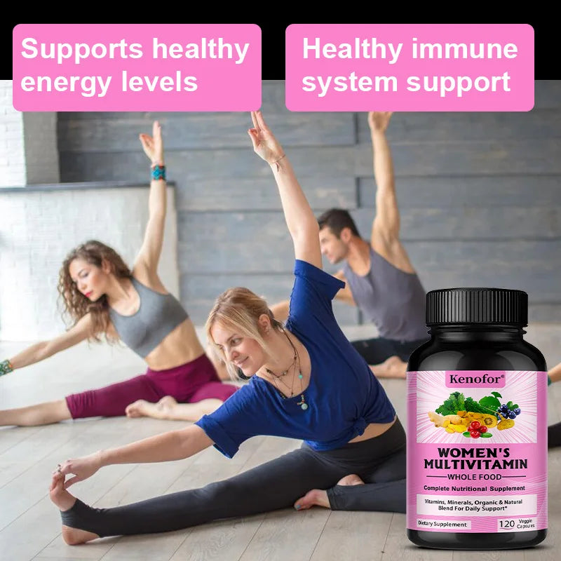 Womens Multivitamin - Energy & Immune Health Support with Vitamins A, B12, C, D, Zinc & Biotin, Multivitamin for Women