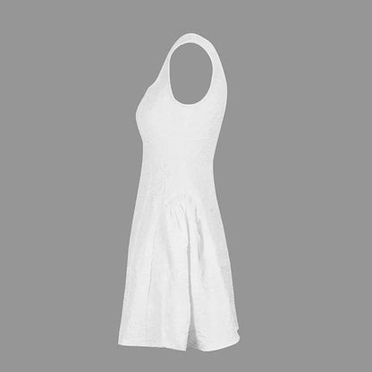 Women's Dresses Summer Streetwear Fashion New Tank Sleeve A-Line Dress Solid Sexy Club Party Female Backless Dresses Clothing