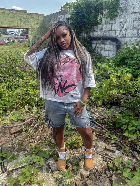 American Retro Letter Printing Oversized T-shirt Hip-hop Harajuku Punk Round Neck Graphic Top Men Trendy Casual Streetwear Women Badiee Stylez