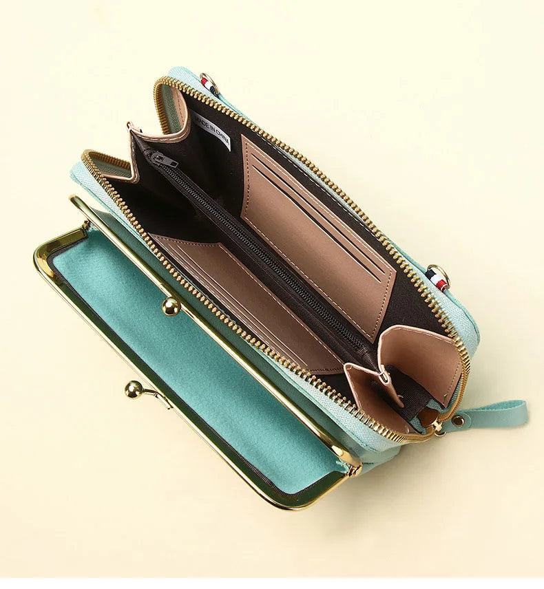 Fashion Women Luxury Leather Single Shoulder Bags Ladies Large Capacity Crossbody Mobile Phone Purse Female Messenger Wallet