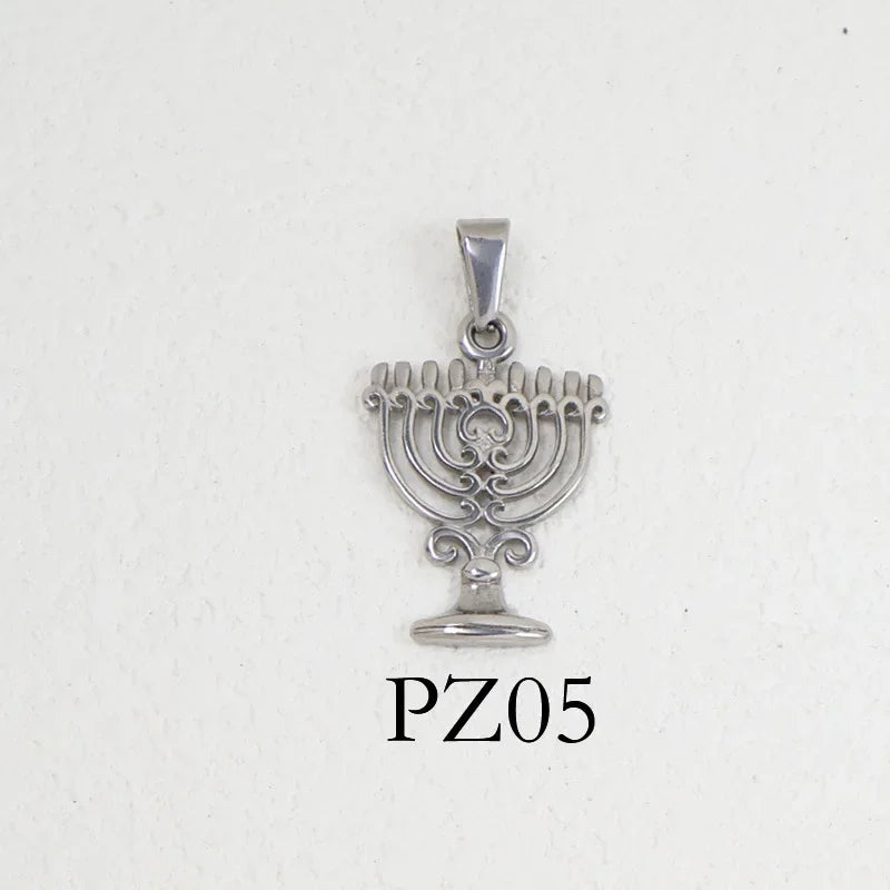 RHYSONG Geometric Stainless Steel 18K Gold Plated Snake Cross Palm Conch Mushroom Pistol Pendant For Women Diy Findings Jewelry 05-SV