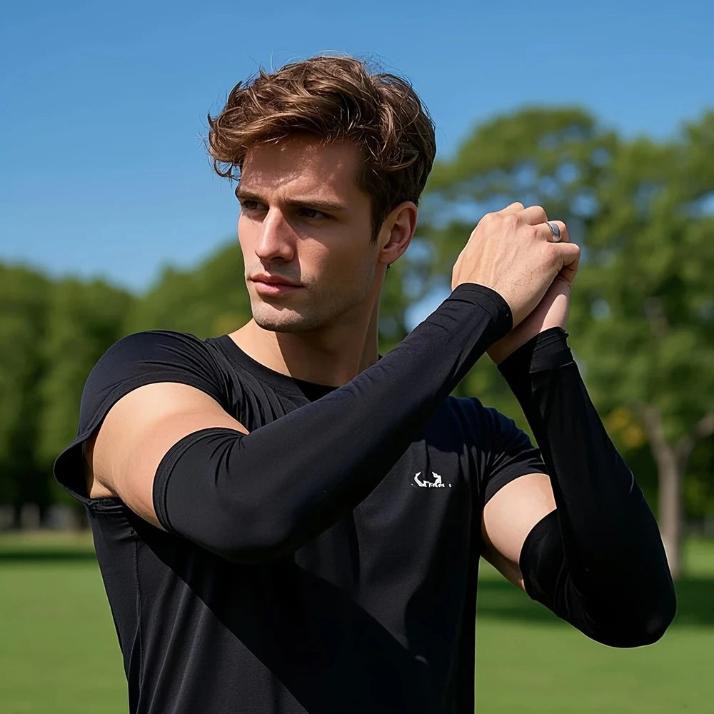 3Pairs Fashion Sun Ice Silk Sleeves Unisex Summer Sun Protection Arm Sleeves Suitable for Outdoor Riding, Driving, Fishing Badiee Stylez