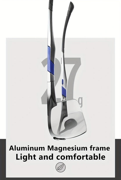 SZTZX Aluminum Rimless Photochromic Sunglasses Men Polarized Day Night Driving Glasses Chameleon Anti-Glare Sport gafas de sol