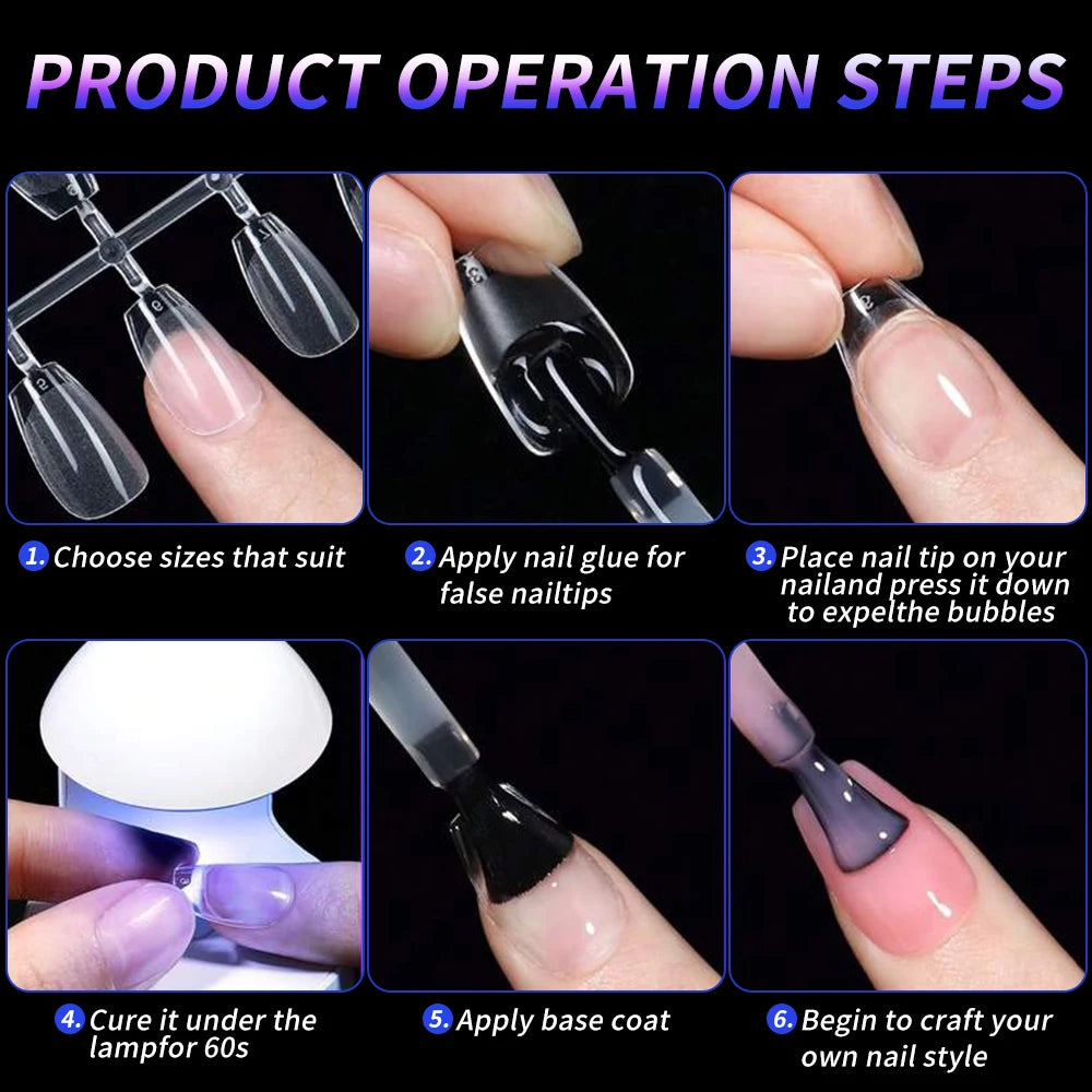 240pcs XS Fake Nails Short Square/Almond False Nail Tips Half Matte Acrylic Square Fingernails DIY For Manicure Extension Tools