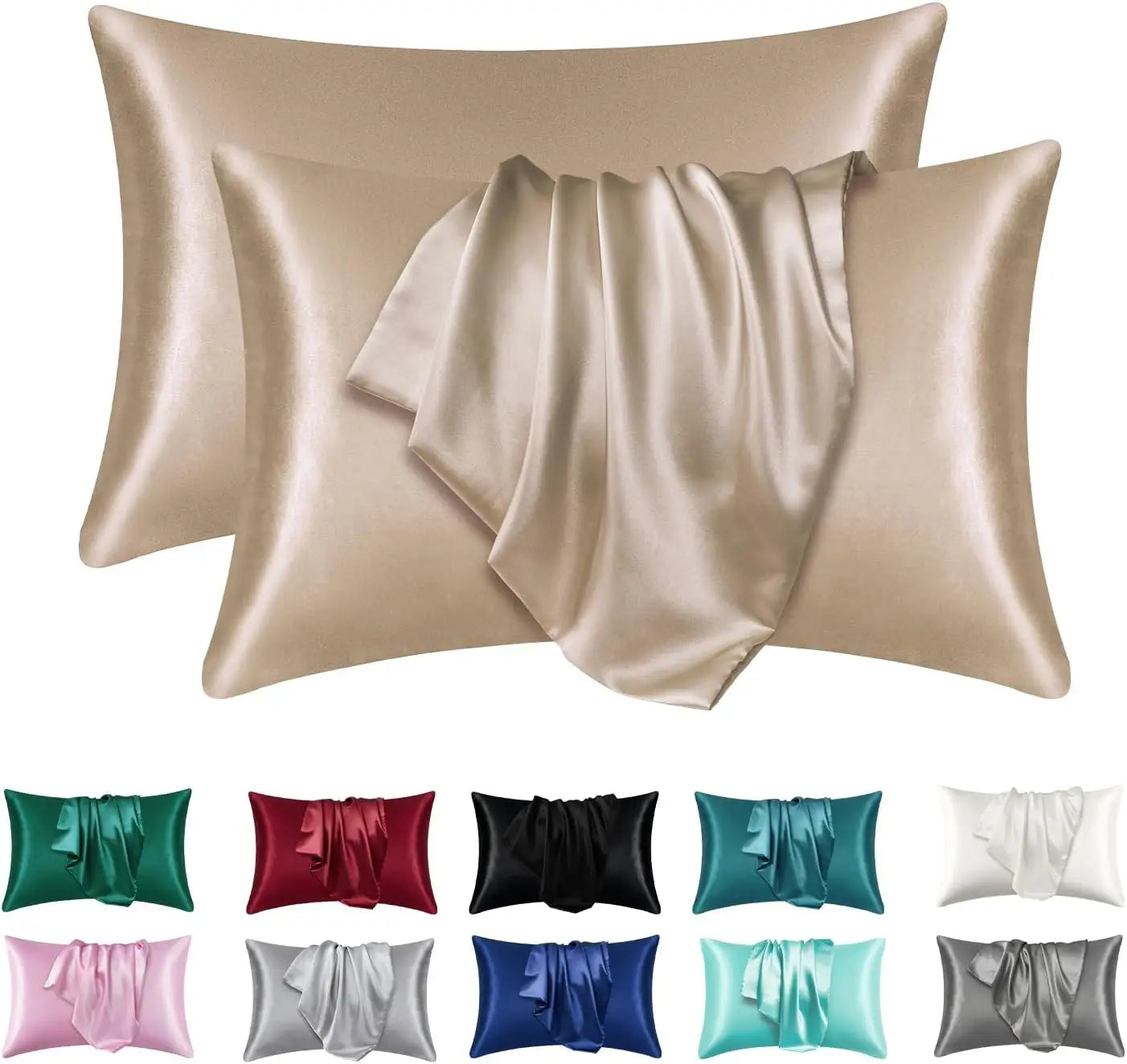 Pillowcase Silk Pillow Cover Silky Satin Hair Beauty Pillow case Comfortable Pillow Case Home Decor wholesale Badiee Stylez