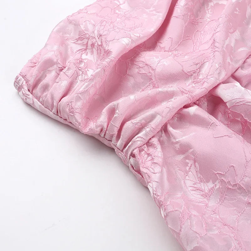 Strapless Backless Bodycon Sexy Dress Women  Elegant Evening Party Dress Jacquard Satin Long Summer Dress Vestidos Badiee Stylez