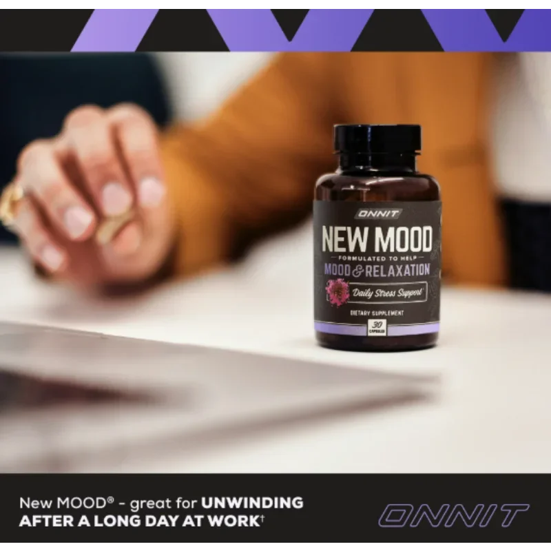 Vitamin D Supplement, Chamomile Flower Extract, Stress Relief, Mood & Relaxation Supplement, 30 Capsules